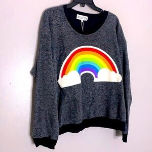 Wildfox Fleece over the rainbow dreams Come True Sweatshirt small New with tag